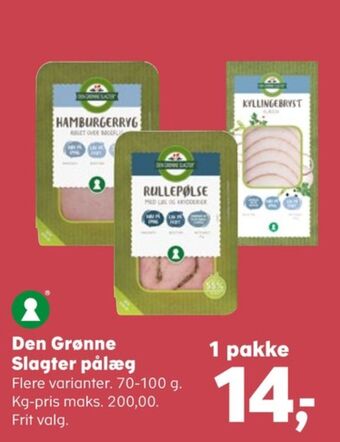 SuperBrugsen Den grønne slagter hamburgerryg tilbud