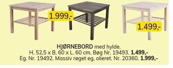 Daells Bolighus Hjørnebord tilbud
