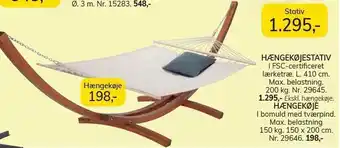 Hængekøjestativ el. hængekøje