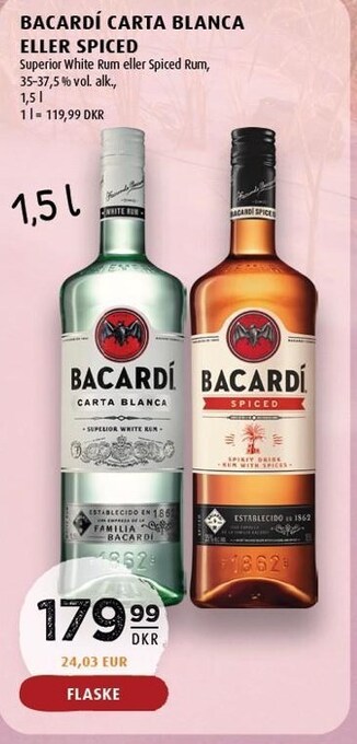 Scandinavian Park Bacardí carta blanca eller spiced tilbud