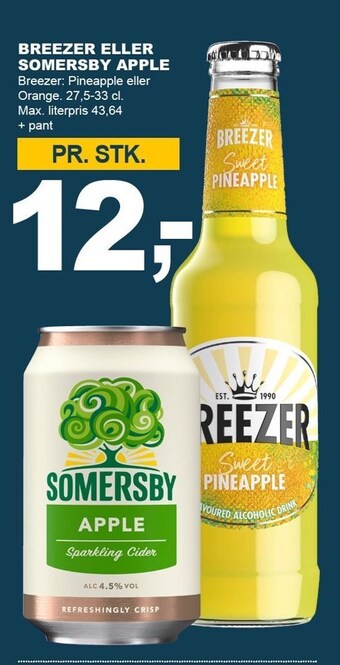 Let-Køb Breezer eller somersby apple tilbud