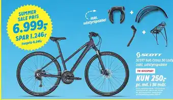 Fri BikeShopOFFLINE Scott sub cross 30 lady inkl. udstyrspakke tilbud