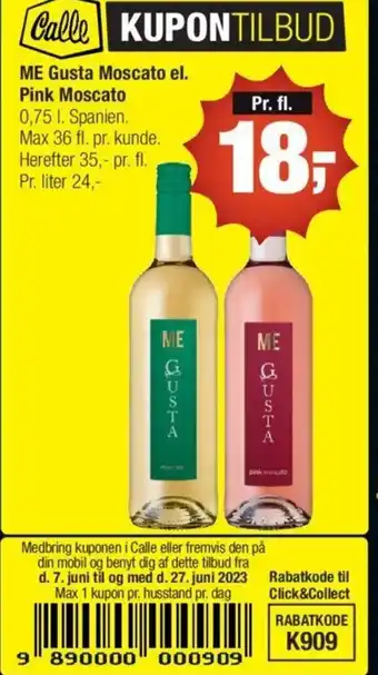 ME Gusta Moscato el. Pink Moscato