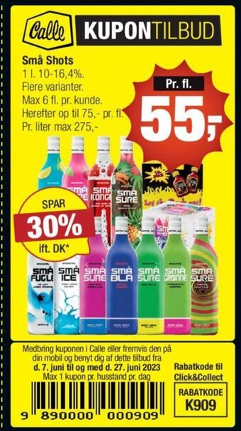 Calle Små Shots tilbud