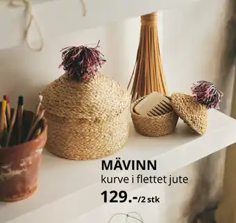 MÄVINN kurve i flettet jute