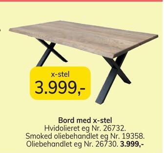 Daells Bolighus Bord med x-stel tilbud