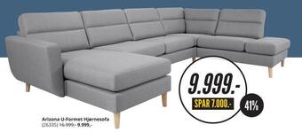 My Home Arizona u-formet hjørnesofa tilbud