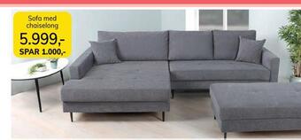 Daells Bolighus Smart sofa med chaiselong tilbud