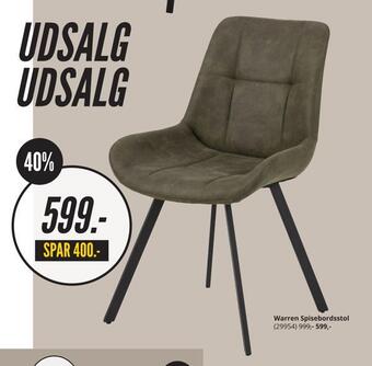 My Home Warren spisebordsstol tilbud