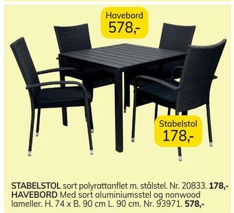 Daells Bolighus Havebord tilbud
