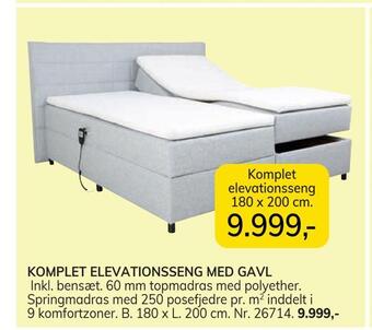 Daells Bolighus Komplet elevationsseng tilbud