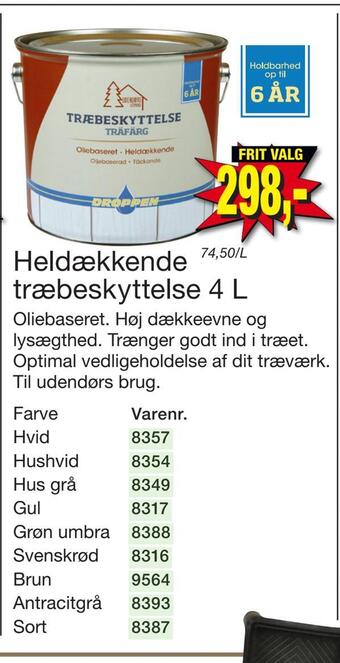 Harald Nyborg Heldækkende træbeskyttelse 4 l tilbud