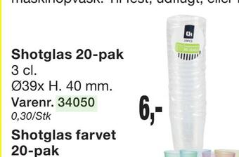 Harald Nyborg Shotglas 20-pak tilbud