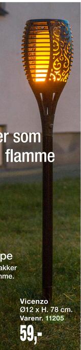 Harald Nyborg Fakkel solcellelampe tilbud