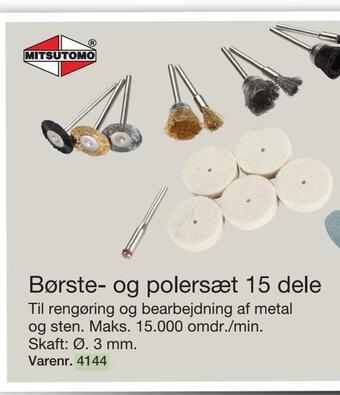 Harald Nyborg Børste- og polersæt 15 dele tilbud