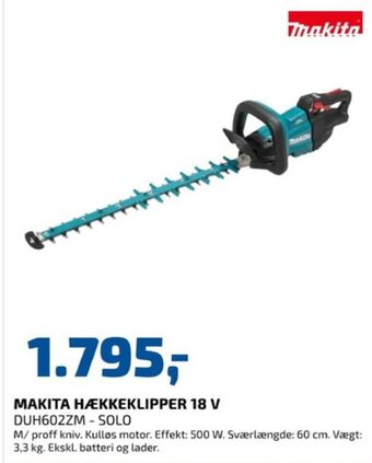 Davidsen Makita hækkeklipper tilbud