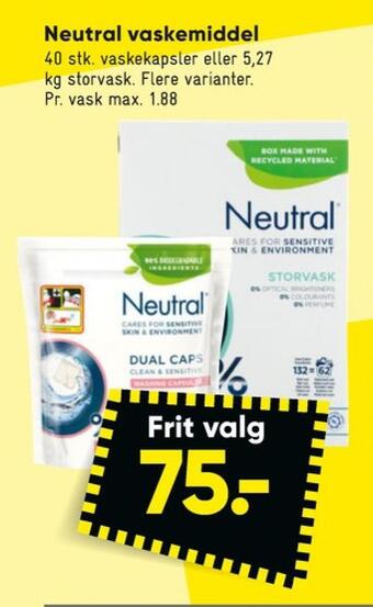 Bilka Neutral vaskepulver tilbud