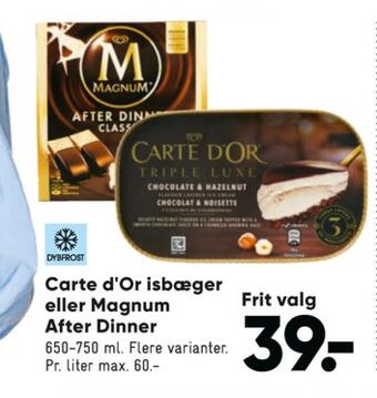 Bilka Carte d'or is tilbud