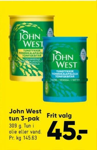 Bilka John west tun tilbud