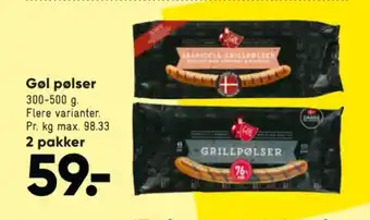 Bilka Gøl salsiccia grillpølser tilbud