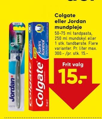 Bilka Colgate tandpasta tilbud