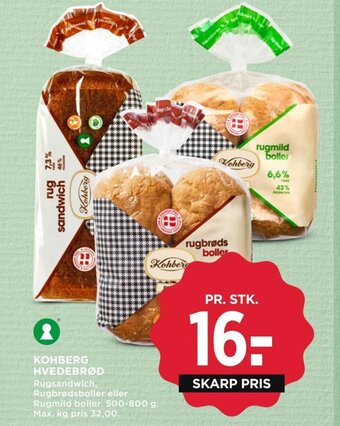 MENY KOHBERG HVEDEBRØD tilbud