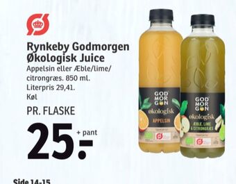 SPAR Godmorgen æblejuice lime & citrongræs tilbud