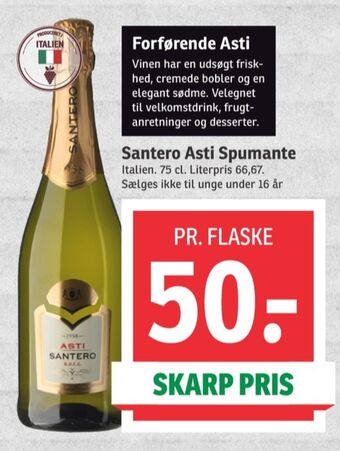 SPAR Ukendt italiensk mousserende vin tilbud