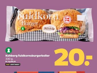 Netto Kohberg fuldkorn burgerboller tilbud
