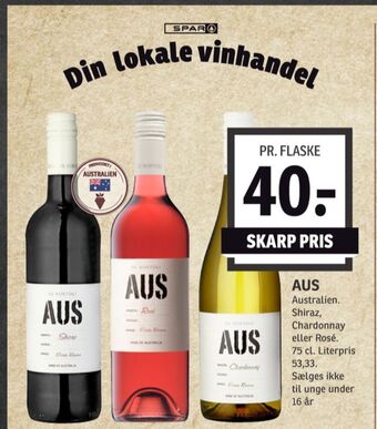 SPAR Ukendt australsk hvidvin tilbud