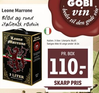 SPAR Ukendt italiensk rødvin tilbud