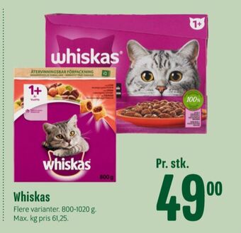 Min Købmand Whiskas kattefoder tilbud