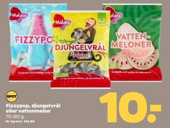 Netto Fizzypop slikposer tilbud