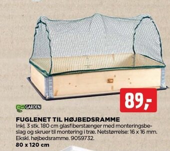 jem & fix FUGLENET TIL HØJBEDSRAMME tilbud