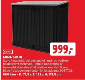 jem & fix Keter mini-skur tilbud