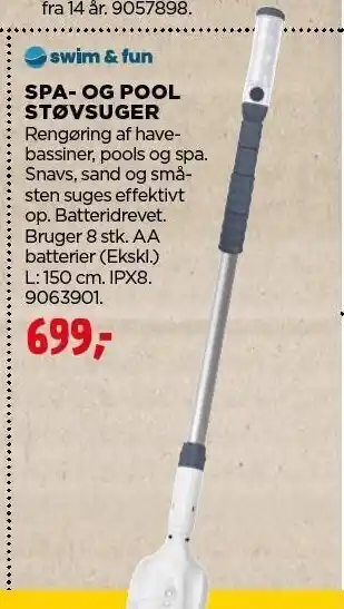 Swim & fun spa- og pool støvsuger