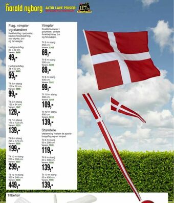 Harald Nyborg Flag, vimpler og standere tilbud