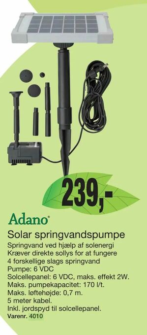 Harald Nyborg Solar springvandspumpe tilbud