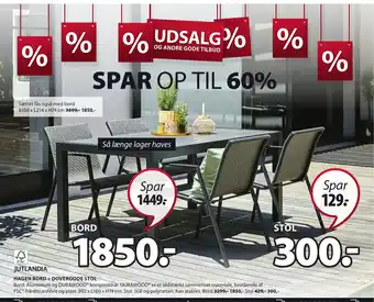 JYSK HAGEN BORD + DOVERODDE STOL tilbud