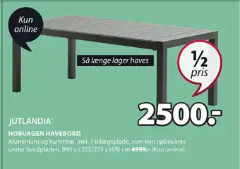 JYSK HOBURGEN HAVEBORD tilbud