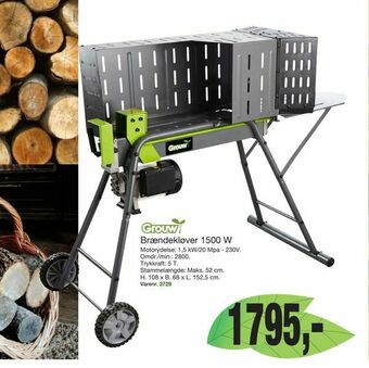 Harald Nyborg Brændekløver 1500 W tilbud