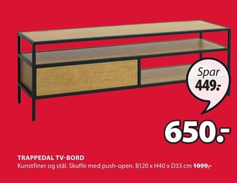 JYSK TRAPPEDAL TV-BORD tilbud