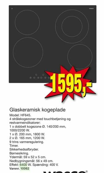 Harald Nyborg Glaskeramisk kogeplade tilbud