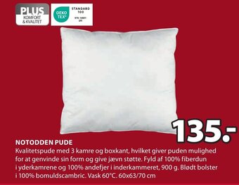 JYSK NOTODDEN PUDE tilbud