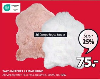JYSK TAKS IMITERET LAMMESKIND tilbud