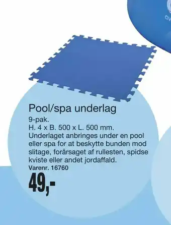 Harald Nyborg Pool/spa underlag tilbud