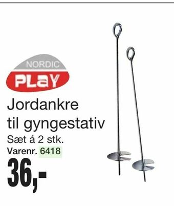 Harald Nyborg Jordankre til gyngestativ tilbud