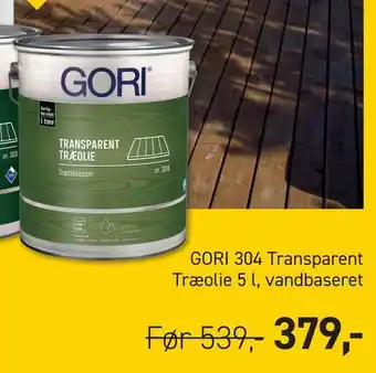 Johannes Fog Gori 304 transparent træolie 5 l, vandbaseret tilbud