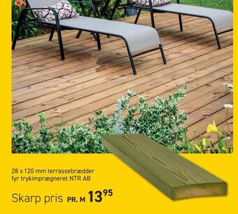 Johannes Fog 28 x 120 mm terrassebrædder tilbud