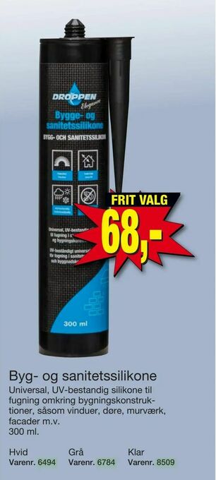 Harald Nyborg Byg- og sanitetssilikone tilbud